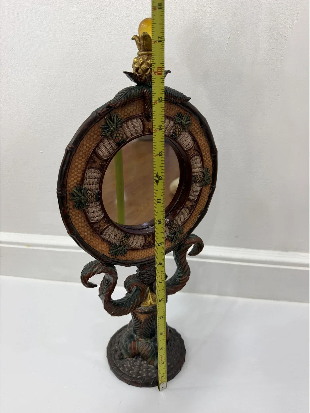 Vintage Beautiful colorful dressing table mirror 18 inches tall